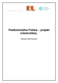 Postkolonialna Polska - projekt (nie)możliwy