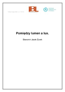 Pomiędzy lumen a lux