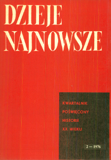 Dzieje Najnowsze : [kwartalnik poświęcony historii XX wieku] R. 8 z. 2 (1976), Listy do redakcji