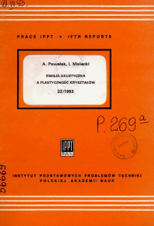 Emisja akustyczna a plastyczność kryształ&oacute;w