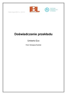 Doświadczenie przekładu