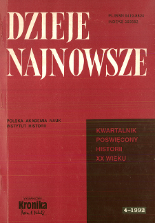 Dzieje Najnowsze : [kwartalnik poświęcony historii XX wieku] R. 24 z. 4 (1992), Listy do redakcji