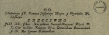 Od Szlachetnego JP. Xawiera Stefaniego Kupca y Obywatela Wileńskiego Przecjwko JOO. XX. Jchm. Albrychtowi Generał-Majorowi W&oacute;ysk W.X. Litt., ex-Star. Rzecz. Oycu, Dominikowi Porucznikowi J.K.Mci Synowi Radziwiłłom