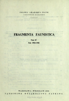 Fragmenta Faunistica - Strony tytułowe, spis treści - t. 27, nr. 1-12 (1982-83)