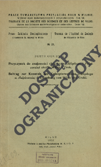 Przyczynek do znajomości chrząszczy (Adephaga i Palpicornia) okolic Wilna i Trok = Beitrag zur Kenntnis der Coleopterenfauna (Adephaga u. Palpicornia) d. Umgebung von Wilno und Troki