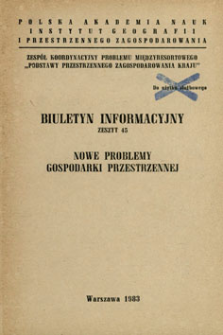 Nowe problemy gospodarki przestrzennej