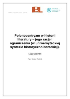 Polonocentryzm w historii literatury – jego racje i ograniczenia (w uniwersyteckiej syntezie historycznoliterackiej)