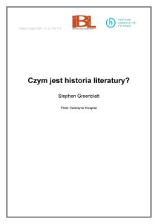 Czym jest historia literatury?