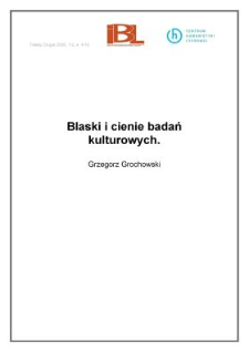 Blaski i cienie badań kulturowych