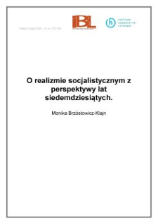 O realizmie socjalistycznym z perspektywy lat siedemdziesiątych