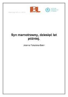 Syn marnotrawny, dziesięć lat p&oacute;źniej