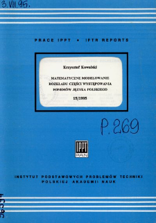 Matematyczne modelowanie rozkładu części występowania fonem&oacute;w języka polskiego
