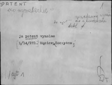Kartoteka Słownika Gwar Ostr&oacute;dzkiego, Warmii i Mazur, Patent - Piaskowy