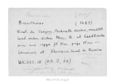 Brzostowo. Files of Nur district in the Middle Ages. Files of Historico-Geographical Dictionary of Masovia in the Middle Ages