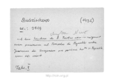 Budziszewo. Files of Nur district in the Middle Ages. Files of Historico-Geographical Dictionary of Masovia in the Middle Ages