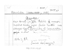 Mościska. Files of Nur district in the Middle Ages. Files of Historico-Geographical Dictionary of Masovia in the Middle Ages