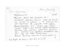 Niemiry. Files of Nur district in the Middle Ages. Files of Historico-Geographical Dictionary of Masovia in the Middle Ages