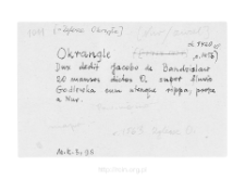 Zgleczewo Panieńskie. Files of Nur district in the Middle Ages. Files of Historico-Geographical Dictionary of Masovia in the Middle Ages