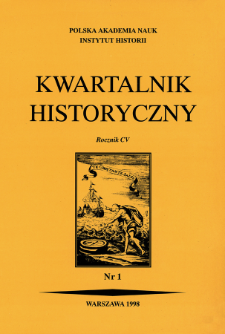 Kwartalnik Historyczny R. 105 nr 1 (1998), Recenzje