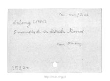 Zakrzewo-Słomy. Files of Nur district in the Middle Ages. Files of Historico-Geographical Dictionary of Masovia in the Middle Ages