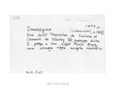 Dmochy. Files of Nur district in the Middle Ages. Files of Historico-Geographical Dictionary of Masovia in the Middle Ages