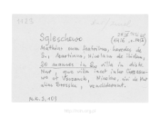 Zgleczewo. Files of Nur district in the Middle Ages. Files of Historico-Geographical Dictionary of Masovia in the Middle Ages