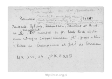 Romany. Files of Nur district in the Middle Ages. Files of Historico-Geographical Dictionary of Masovia in the Middle Ages