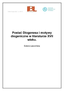 Postać Diogenesa i motywy diogeniczne w literaturze XVII wieku