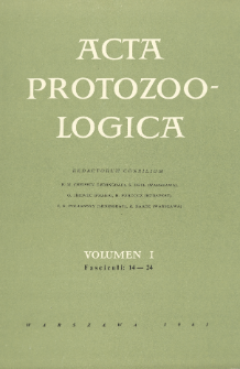 Acta Protozoologica, Vol. I, Fasc. 14-24