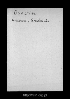 Osowiec. Files of Mszczonow district in the Middle Ages. Files of Historico-Geographical Dictionary of Masovia in the Middle Ages