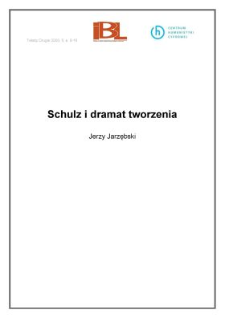 Schulz i dramat tworzenia