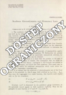 Nonlinear Electrodynamics and Elementary Laws