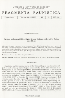Syrphid and conopid flies (Diptera) from Vietnam collected by Polish expeditions