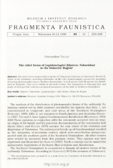 The relict forms of Lepidoselagini (Diptera: Tabanidae) in the Holarctic Region