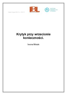 Krytyk przy wrzecionie konieczności