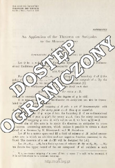 An Application of the Theorem on Antipodes to the Measure Theory