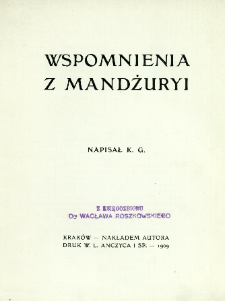 Wspomnienia z Mandżuryi