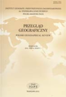 Przegląd Geograficzny T. 84 z. 1 (2012), Spis treści