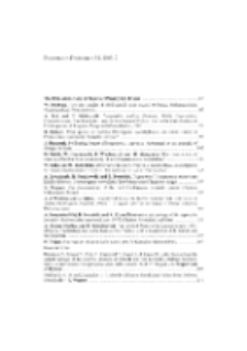 Fragmenta Faunistica - Spis treści vol. 52, no. 2