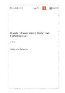 Retoryka codziennej traumy ("Dombey i syn" Charlesa Dickensa)