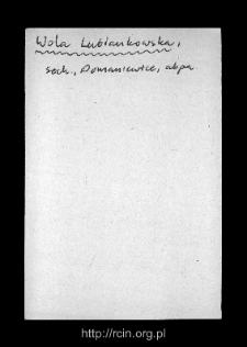 Wola Lubiankowska. Files of Sochaczew district in the Middle Ages. Files of Historico-Geographical Dictionary of Masovia in the Middle Ages