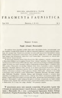 Pająki (Aranei) Bieszczad&oacute;w