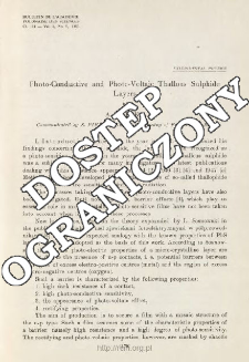 Photo-conductive and Photo-Voltaic Thallous Sulphide Layers