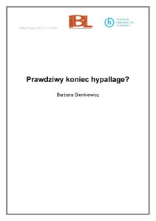 Prawdziwy koniec hypallage?