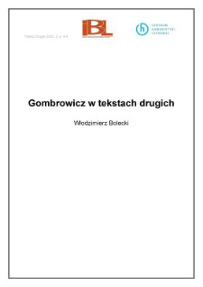 Gombrowicz w tekstach drugich (wstęp)