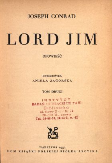 Lord Jim : opowieść. T. 2 /