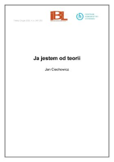 Ja jestem od teorii