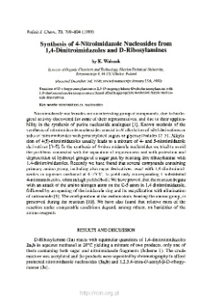 Synthesis of 4-Nitroimidazole Nucleosides from 1,4-Dinitroimidazoles and D-Ribosylamines