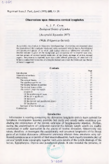 Observations upon rhinoceros cervical lymphatics