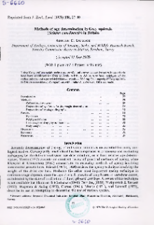 Methods of age determination in Grey squirrels (Sciurus carolinensis) in Britain